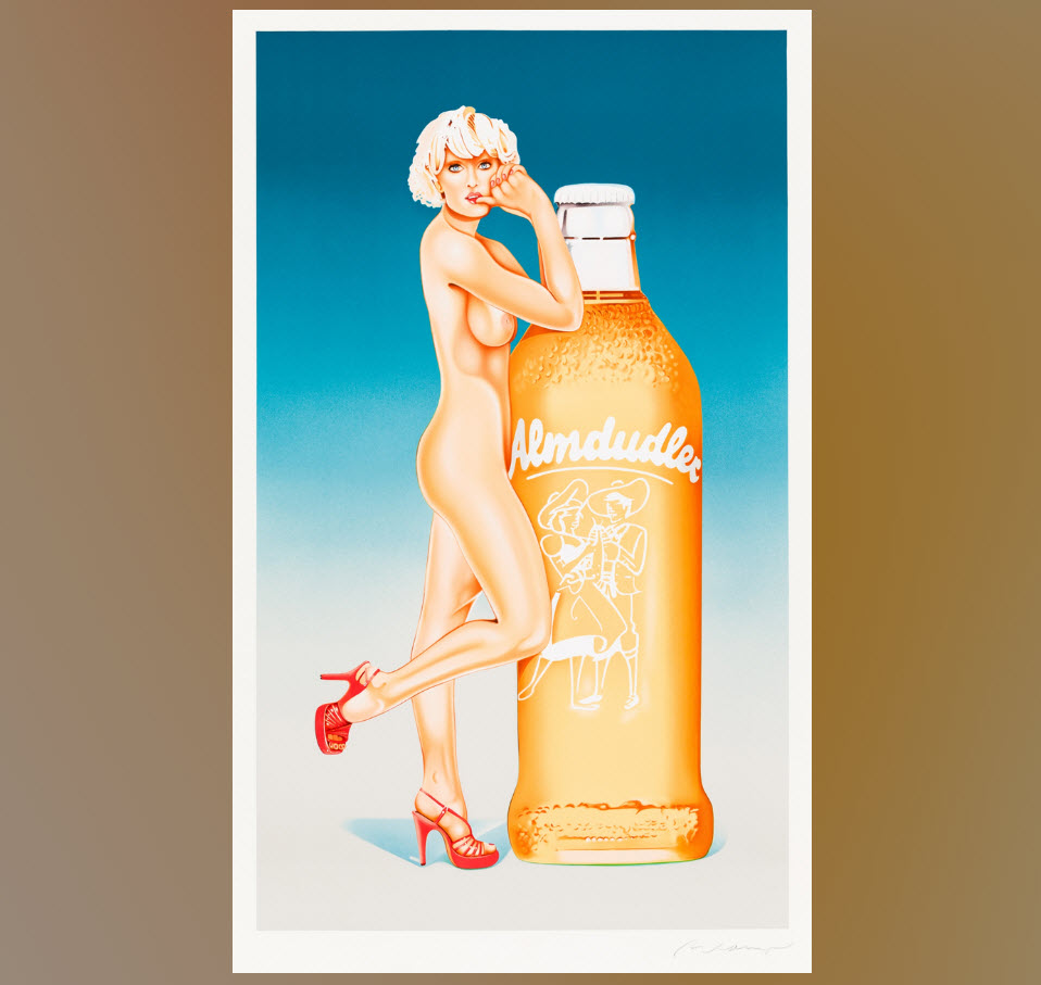 Almdudler's fabulous blonde by Mel Ramos