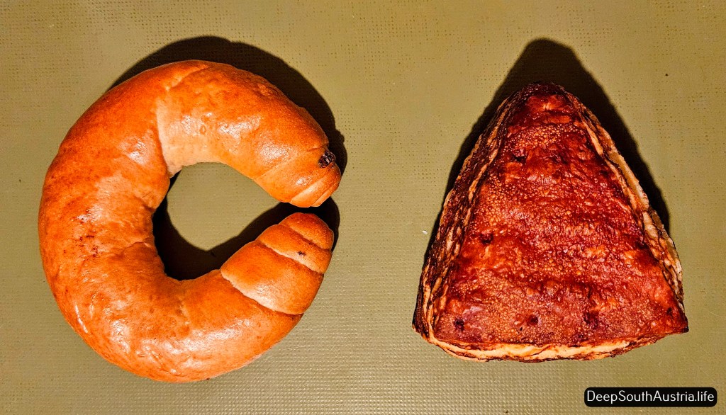 A kipferl and laugenecke comparison