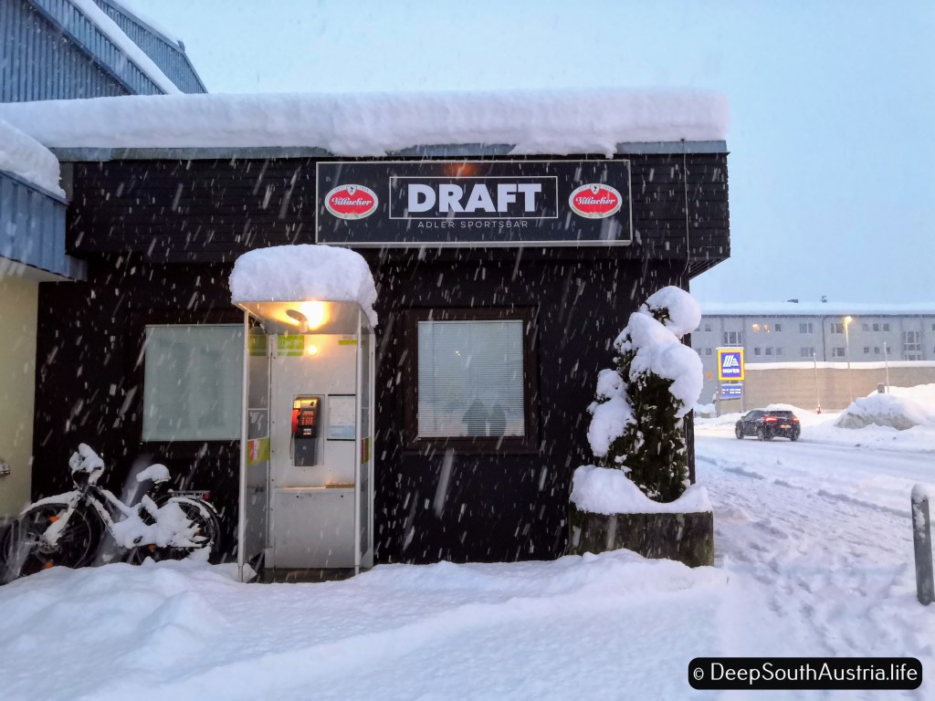 Snow strom in Villach, Carinthia